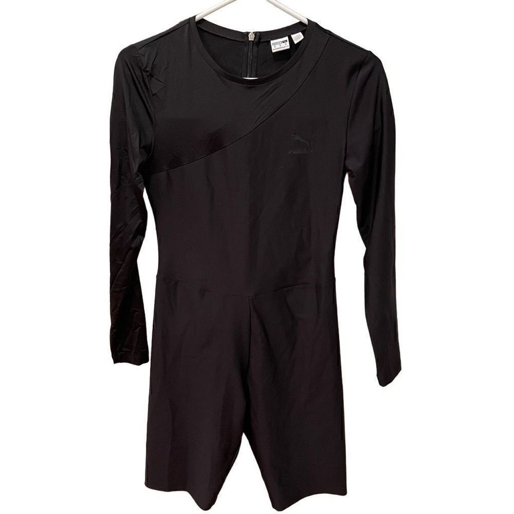 Puma Bodysuit Women’s M One Piece Quick Dry Black Athletic Training Stretch